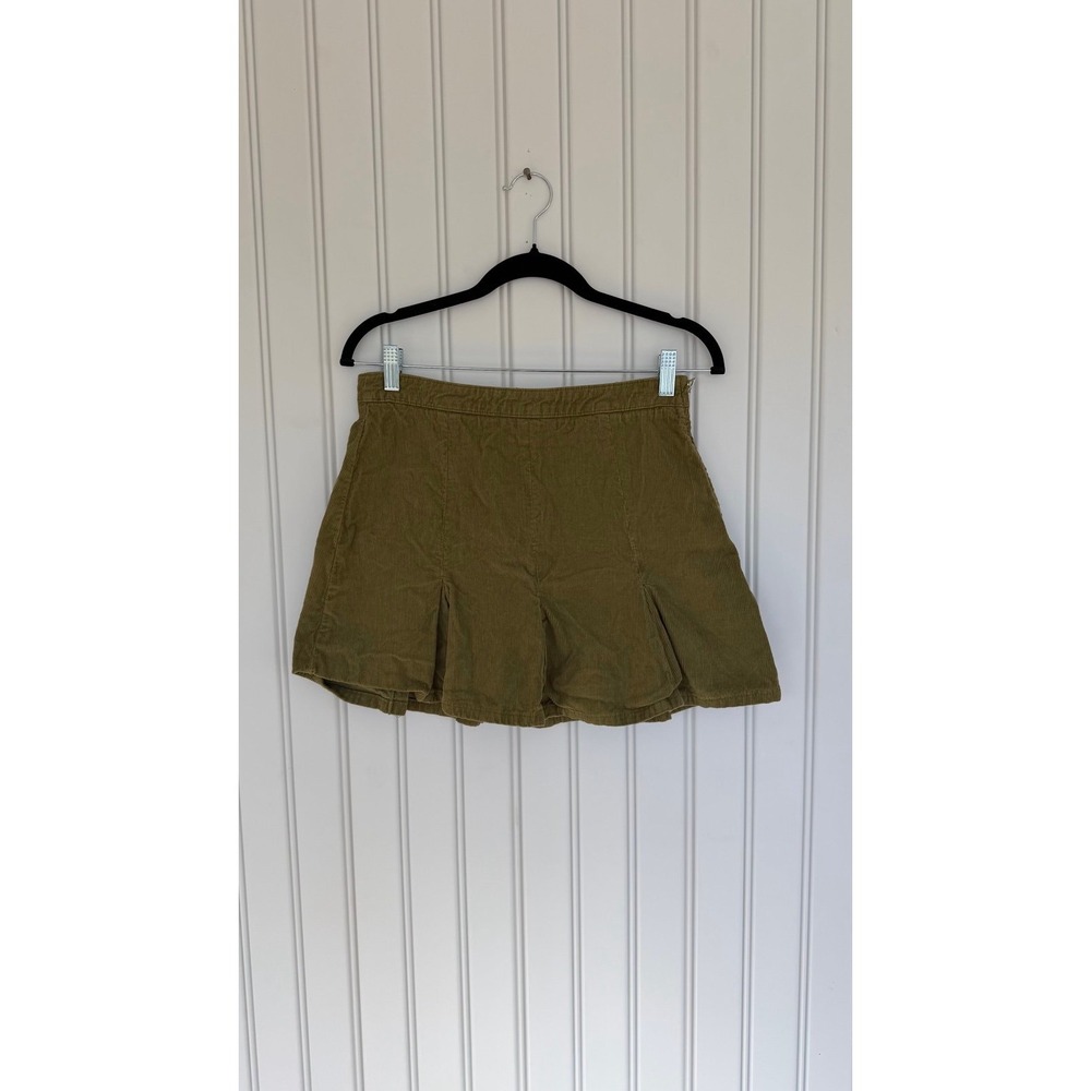 BDG corduroy pleated mini skirt cottage core cotton y2k natural coquette edgy